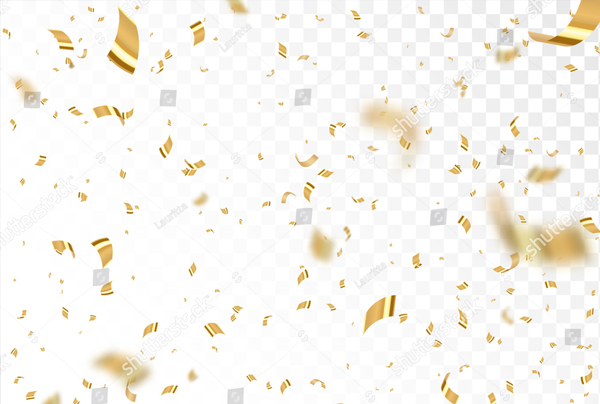 Falling Shiny Golden Confetti Texture