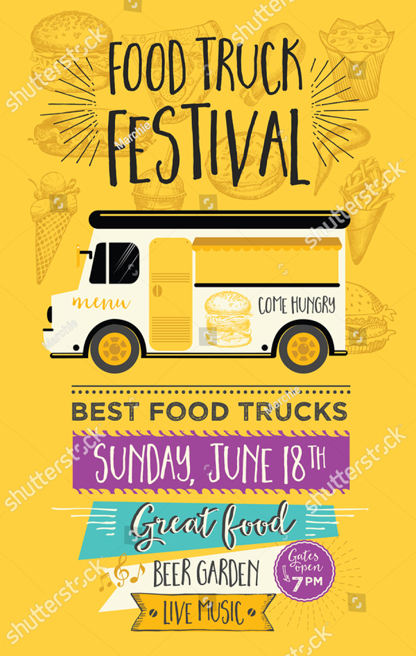 Food Truck Festival Menu and food Banner