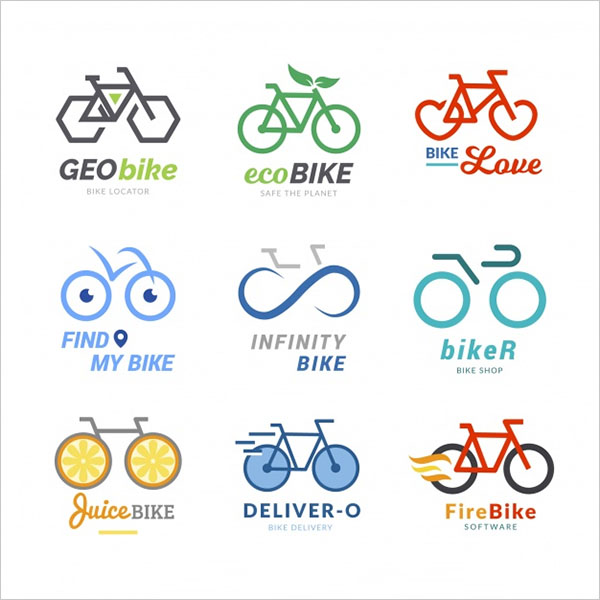 Free PSD Bicycle Logo Templates