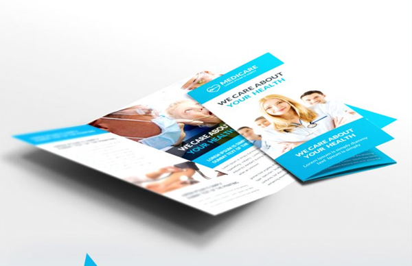 Free PSD Medical Care and Hospital Trifold Brochure Template