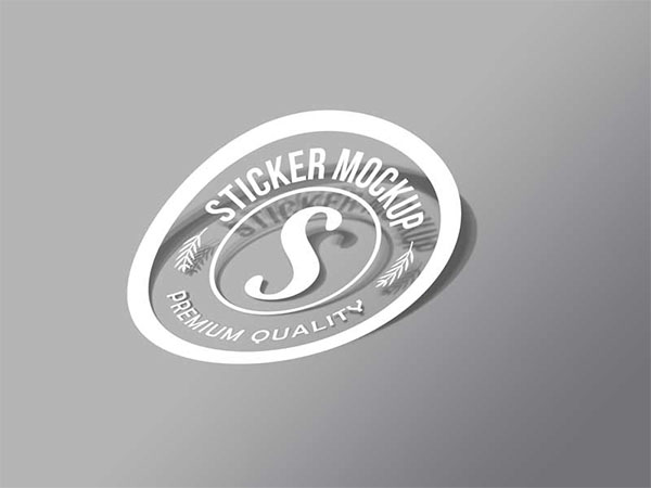 Free PSD Sticker Mockup