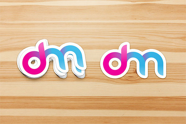 Free Sticker Mockup in PSD