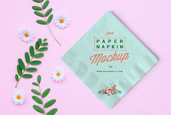Free Table Paper Napkin Mockup