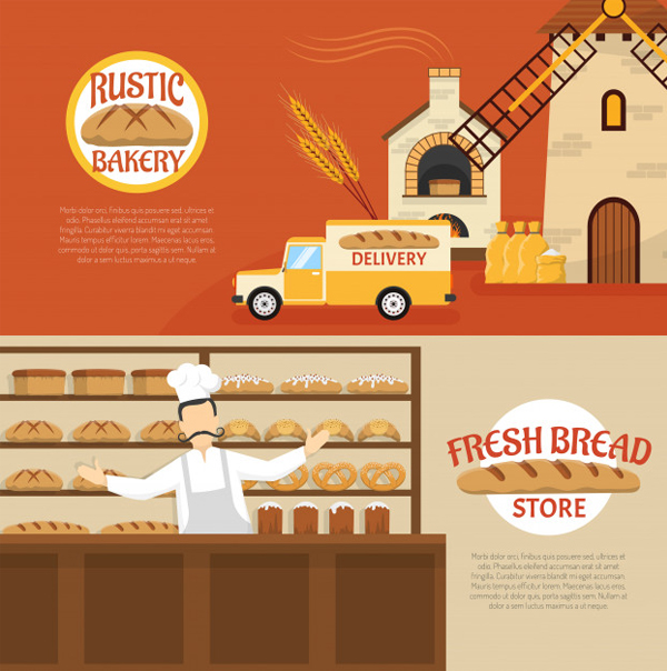 Free Vector Bakery Banner Template
