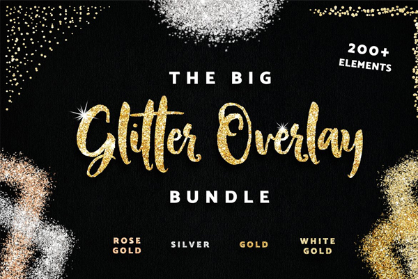 Glitter Photo Overlay Frames Borders