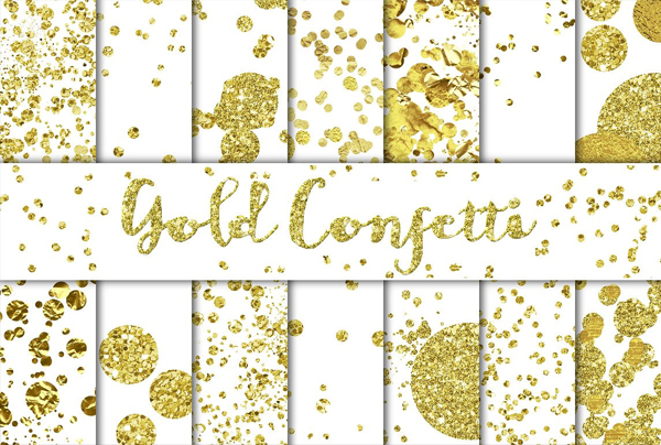 Gold Confetti Textures
