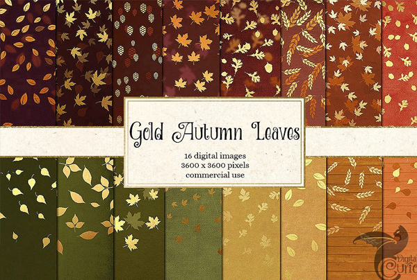 Gold Leaf Confetti Bokeh Backgrounds