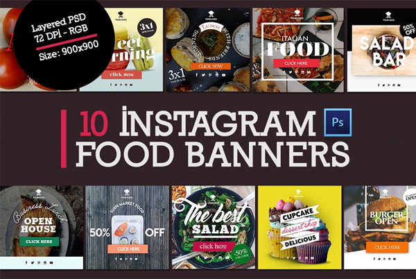 Instagram Food Banners Template