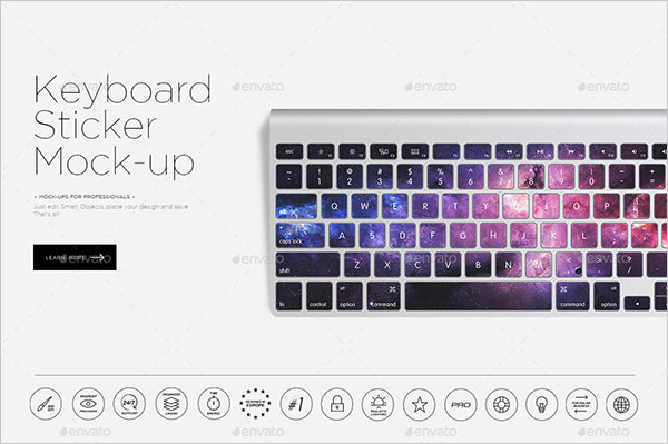 Keyboard Sticker Mock-up