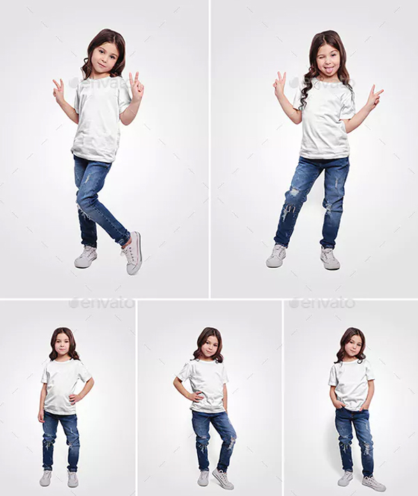 Kids T-Shirt Bundle Mockups