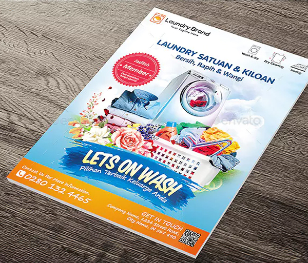 Laundry Flyer Print Template