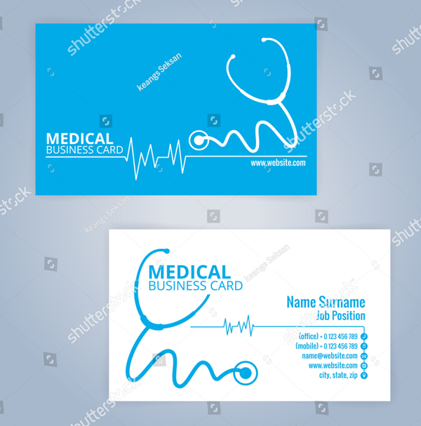 Modern Health Card Business Card