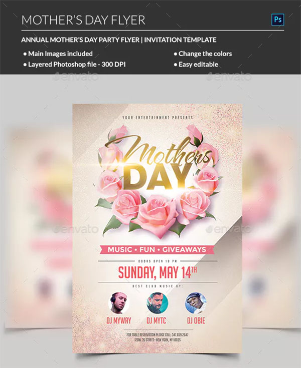 Mothers Day Celebration PSD Flyer
