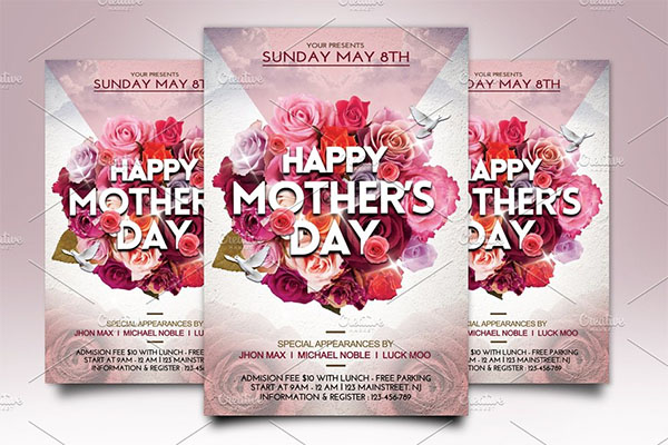 Mother's Day Flyer Template PSD Design