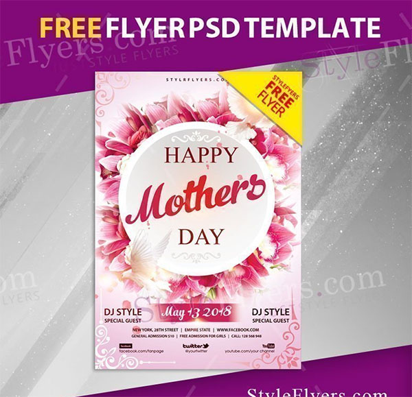 Mothers Day Free PSD Flyer