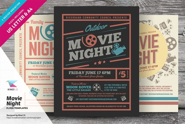 Movie Night Flyer Templates | 44+ Free & Premium | PSD | Ai | EPS | Vector | Downloads