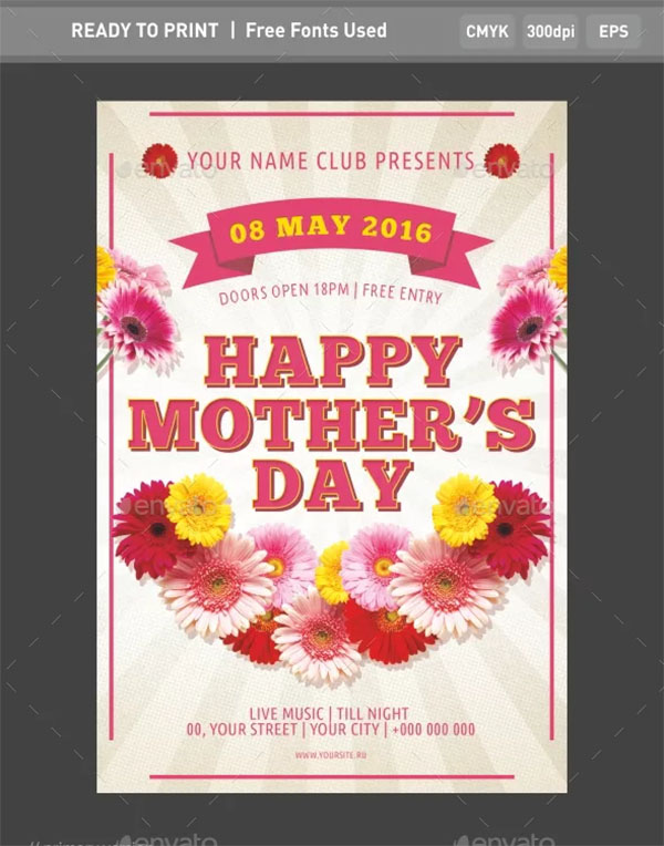 New Mother's Day Flyer Template
