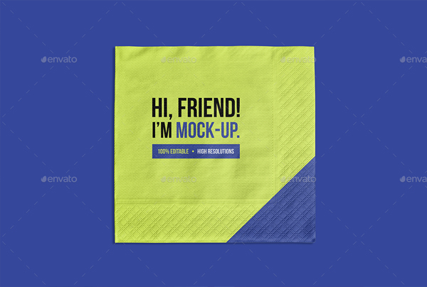 Paper Napkin Mockup