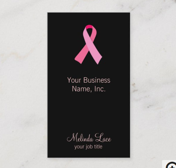 Pink Ribbon Business Card