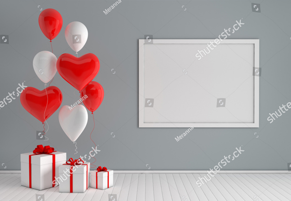 Realistic Balloons Mock up