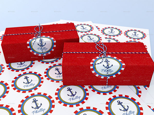 Round Circular Labels and Stickers Mock-Up