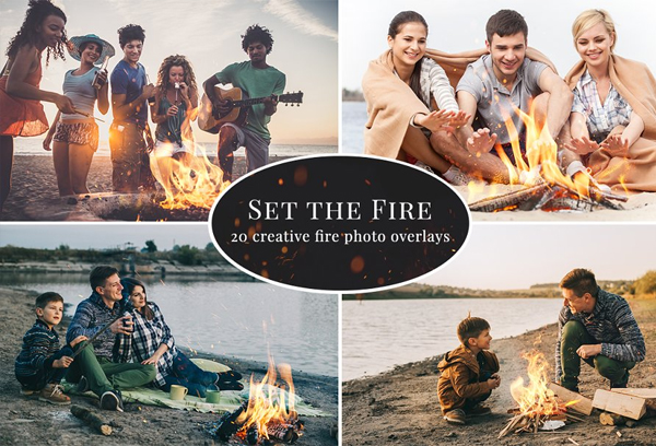 Set the Fire Photo Overlays