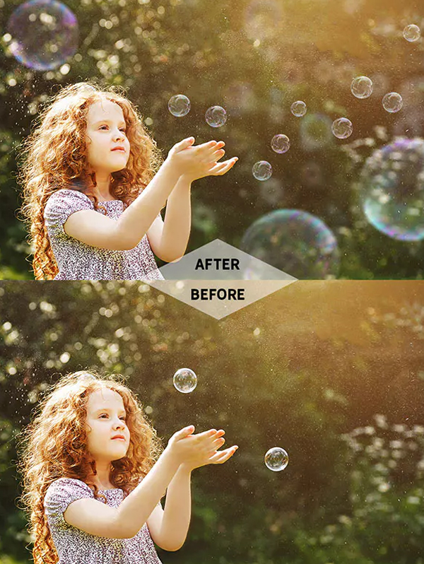 Soap Bubbles Photo Overlays