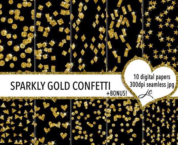 Sparkly Gold Confetti Texture