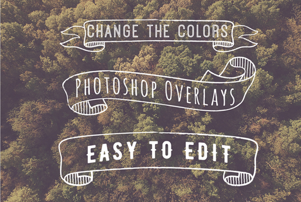 Vintage Banners Photoshop Overlays