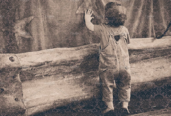 Vintage Grunge Damask Overlays