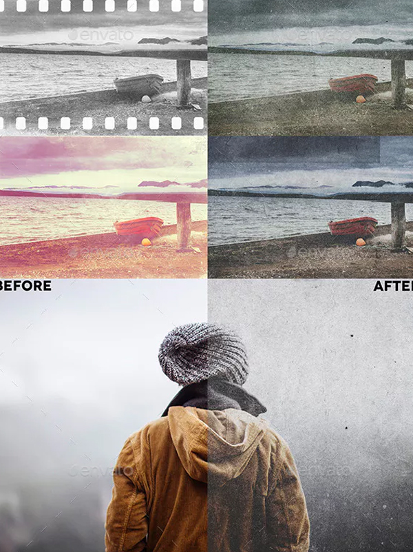 Vintage Photo Press Overlays