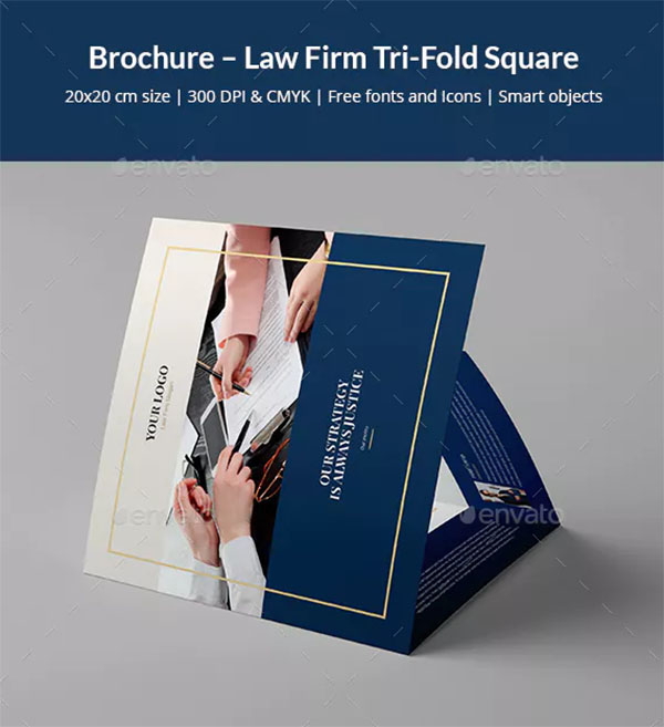 Brochure Lawyer Firm Tri-Fold Square