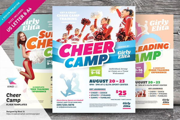 Cheer Camp Flyer Contest Templates