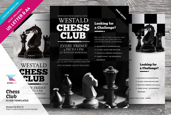 Chess Club Flyer Templates