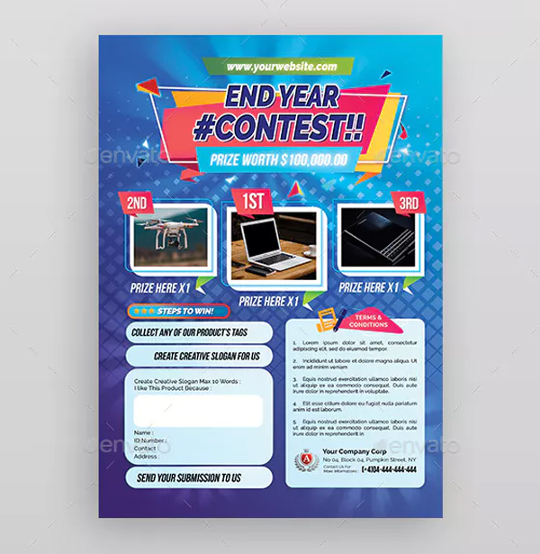 Contest Flyer Print Template