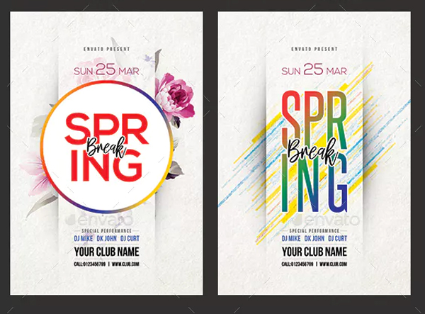 Creative Spring Break Flyer Template
