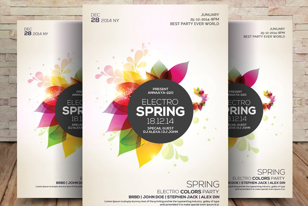 Electro Spring Flyer Template