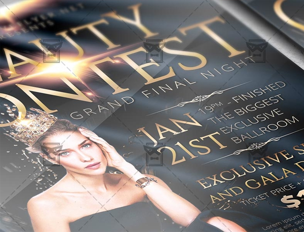 Free Beauty Contest Flyer Template