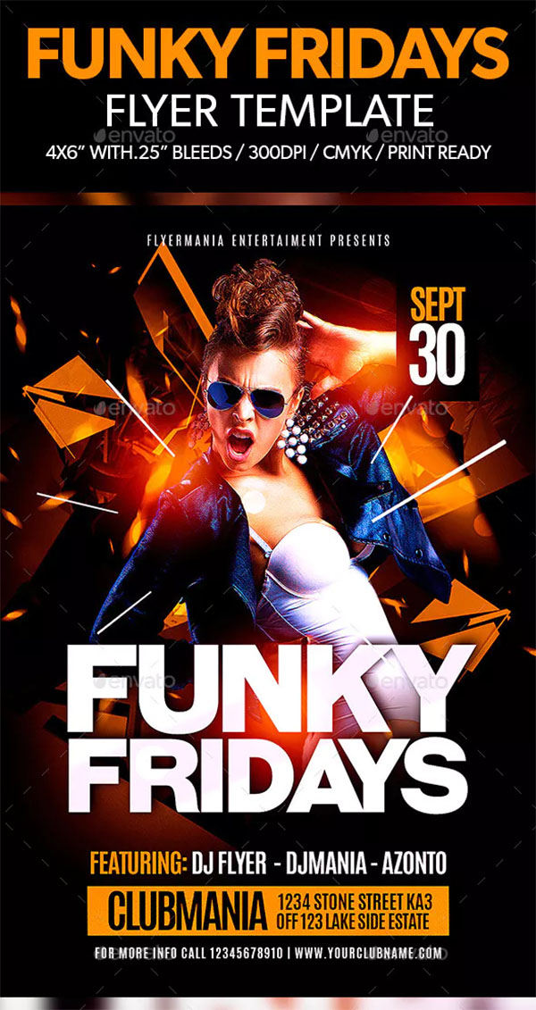 Funky Fridays Flyer Template
