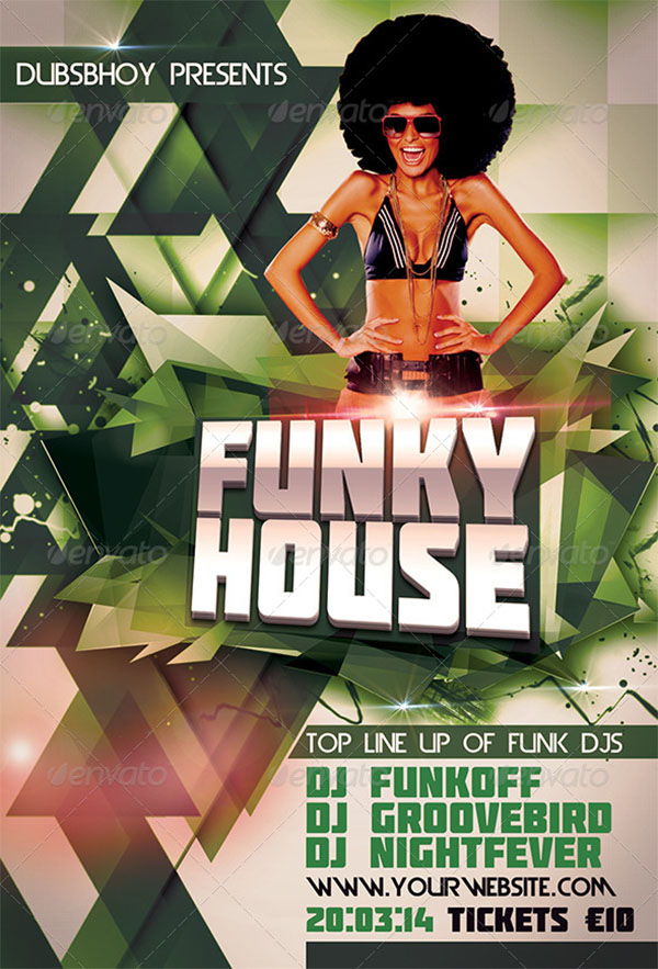 Funky House Flyer Design