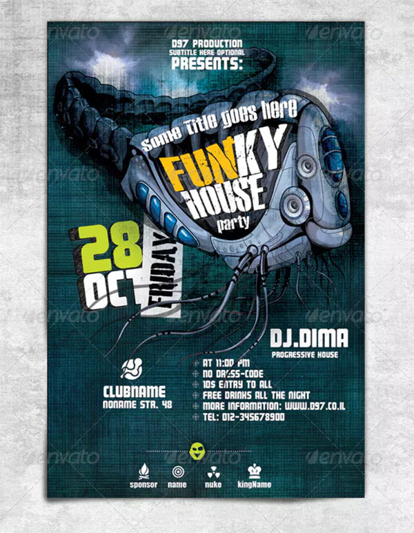 Funky House Flyer