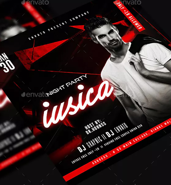 Guest Club Night Flyer Template