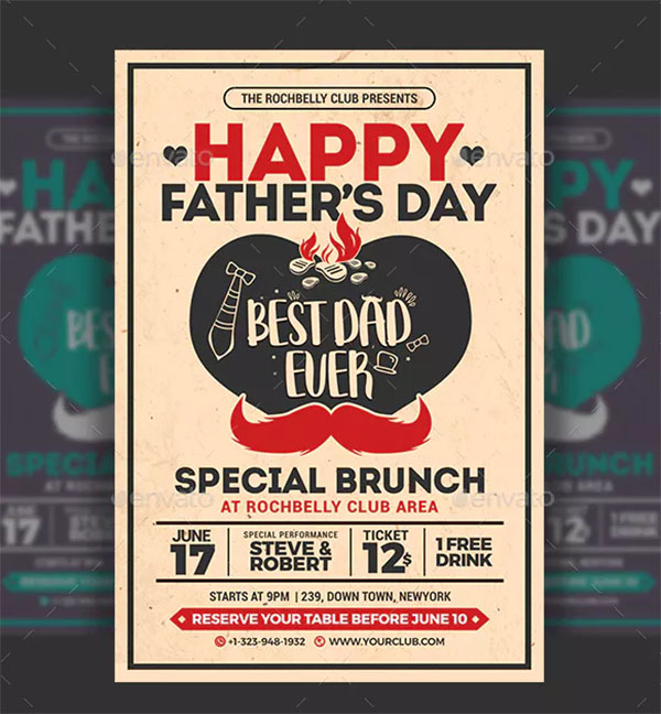 Happy Fathers Day Flyers