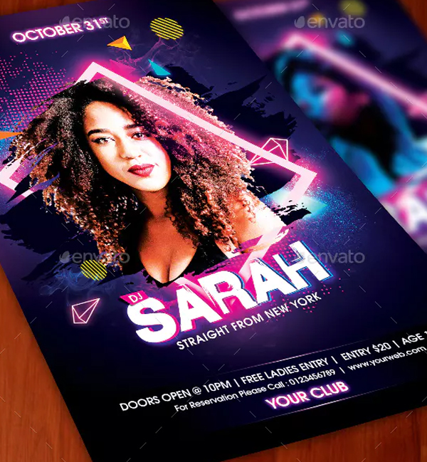High Quality Dj Guest Printable Flyer Template