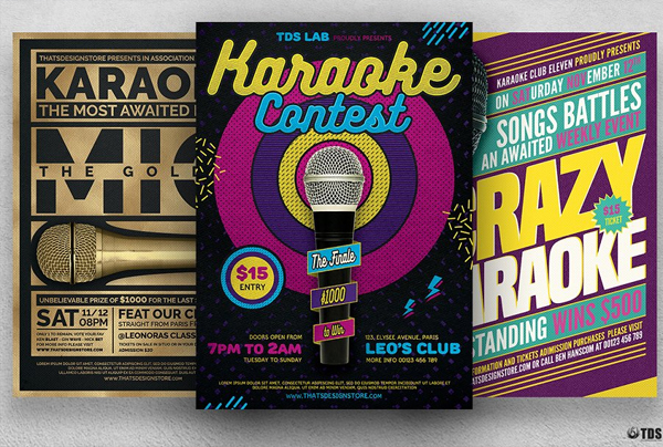 Karaoke Contest Flyer Bundle