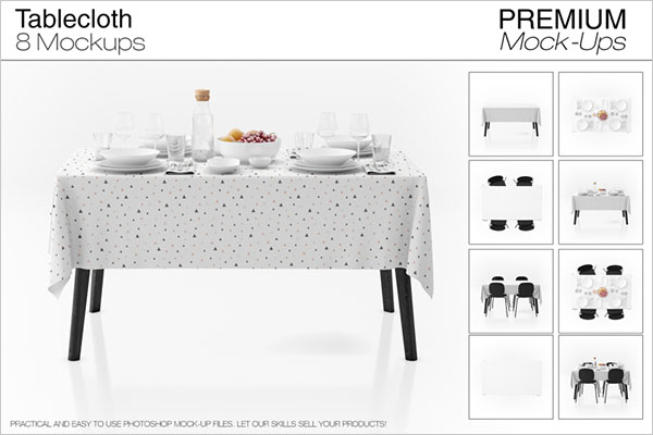 Latest Tablecloth Mockup Set