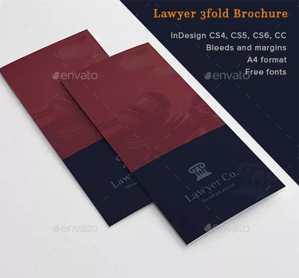 Lawyer 3fold Brochure Template