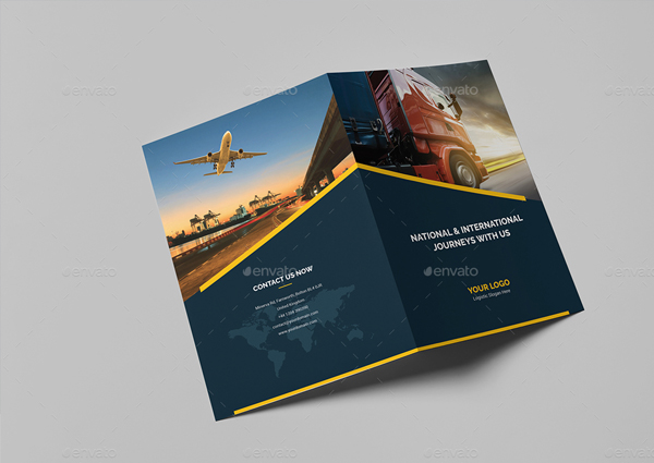 Logistic Bi-Fold Brochure Template