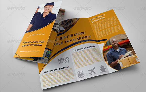 Logistic Services Tri-Fold Brochure Template