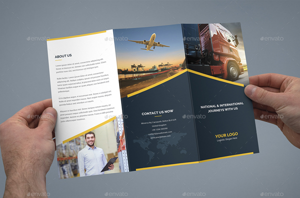 Logistic Tri-Fold Printable Brochure Template